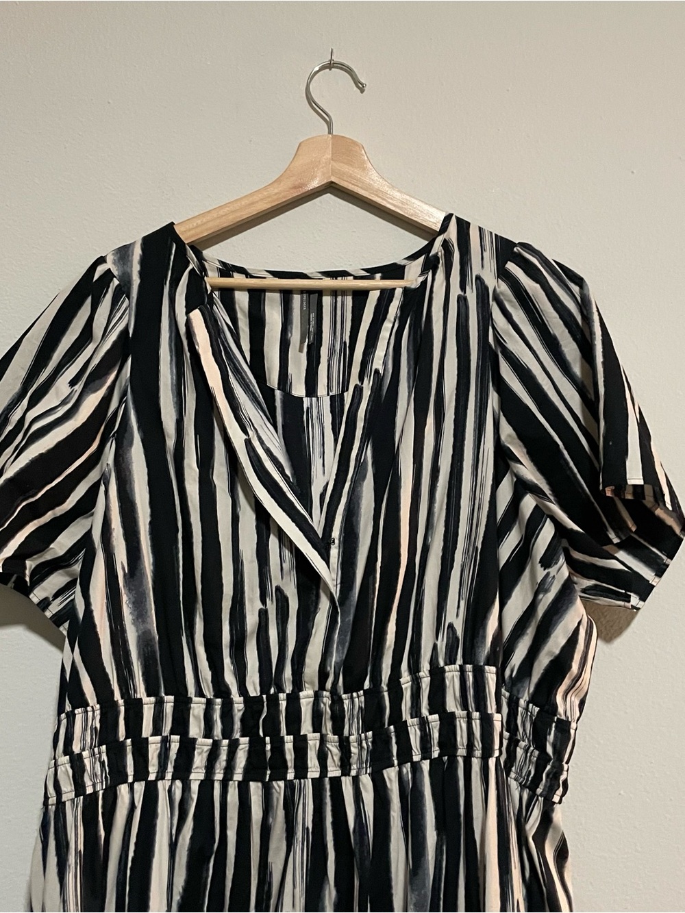 Anthropologie The Somerset Black Maxi Dress Cotton Tiered Carbon, Size 2x - Picture 3 of 5